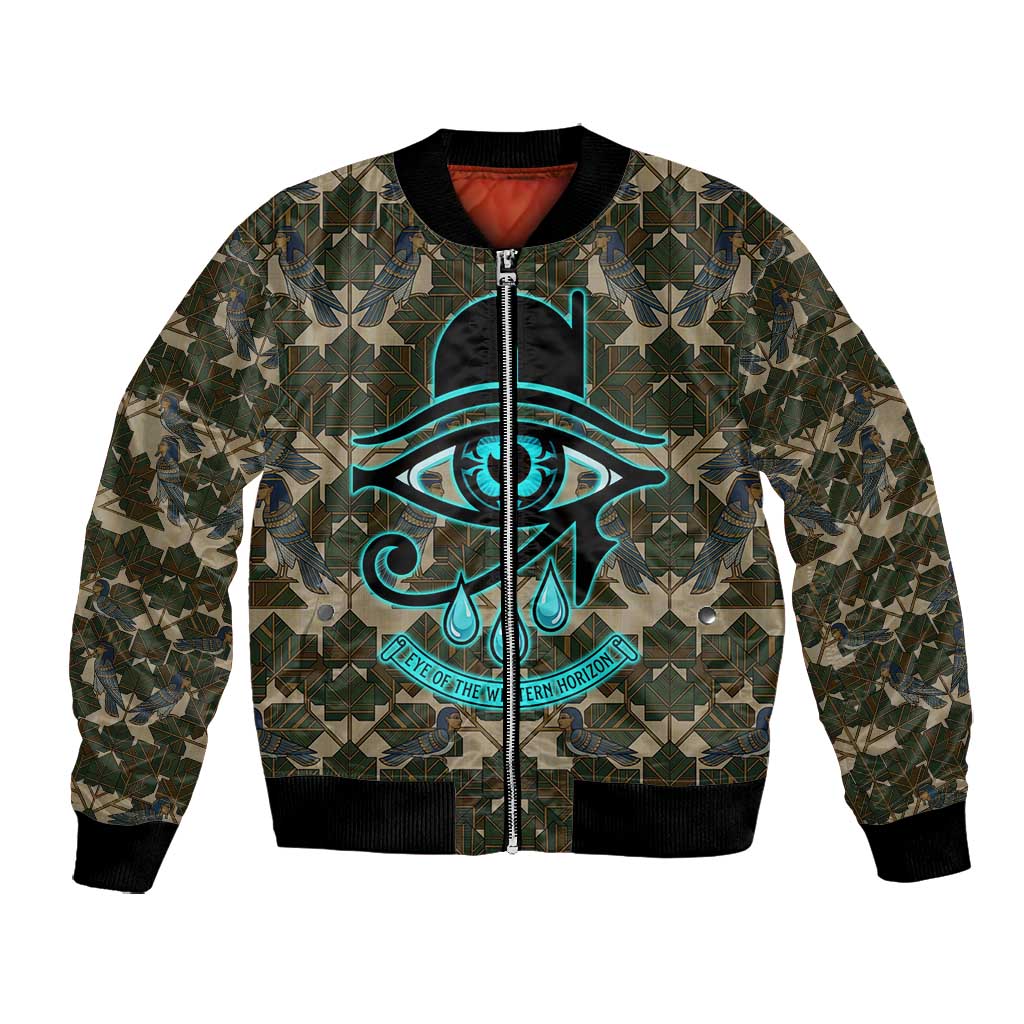 Imentet Egyptian Bomber Jacket with Eye of Horus and Eternal Tree in Afterlife