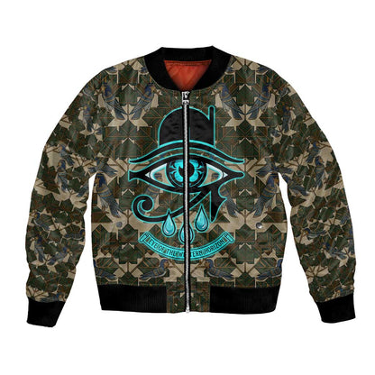 Imentet Egyptian Bomber Jacket with Eye of Horus and Eternal Tree in Afterlife
