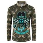 Imentet Egyptian Button Sweatshirt with Eye of Horus and Eternal Tree in Afterlife