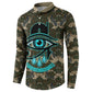 Imentet Egyptian Button Sweatshirt with Eye of Horus and Eternal Tree in Afterlife