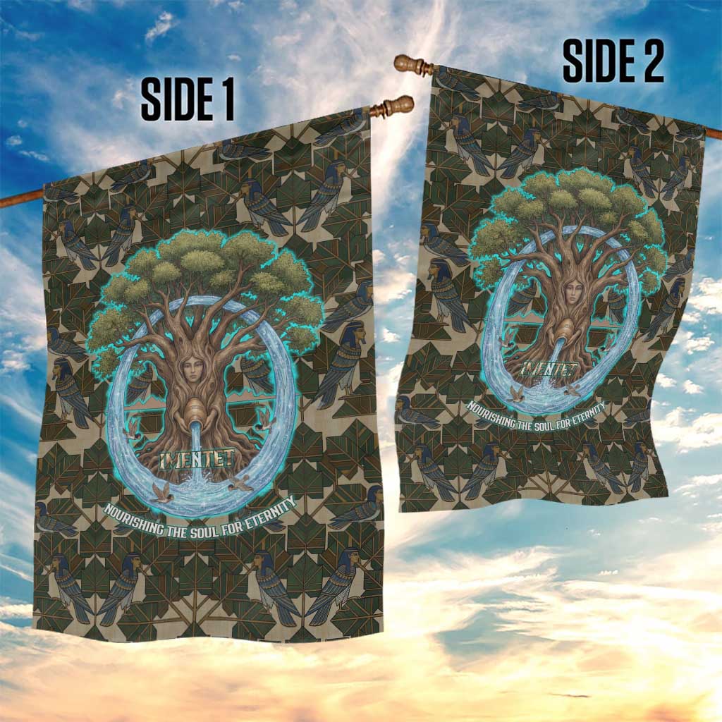 Imentet Egyptian Garden Flag with Eye of Horus and Eternal Tree in Afterlife