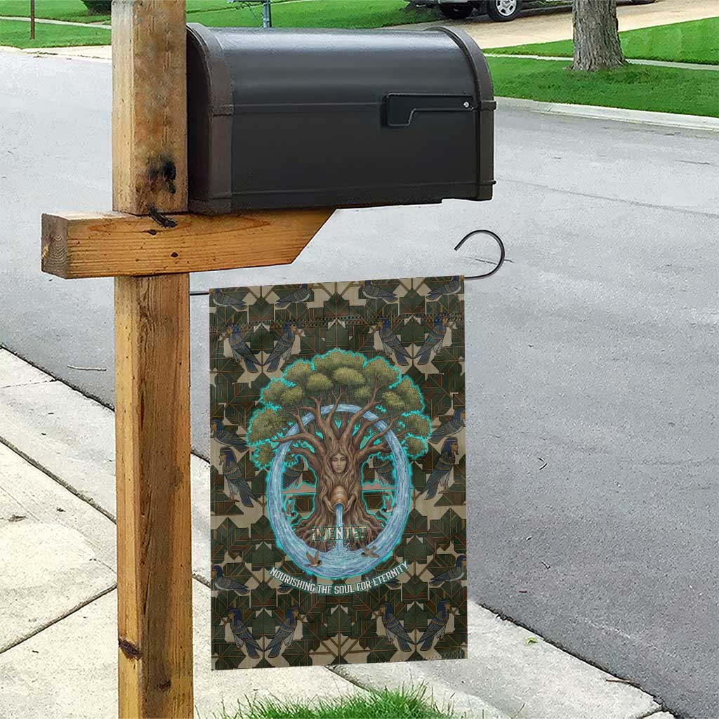 Imentet Egyptian Garden Flag with Eye of Horus and Eternal Tree in Afterlife