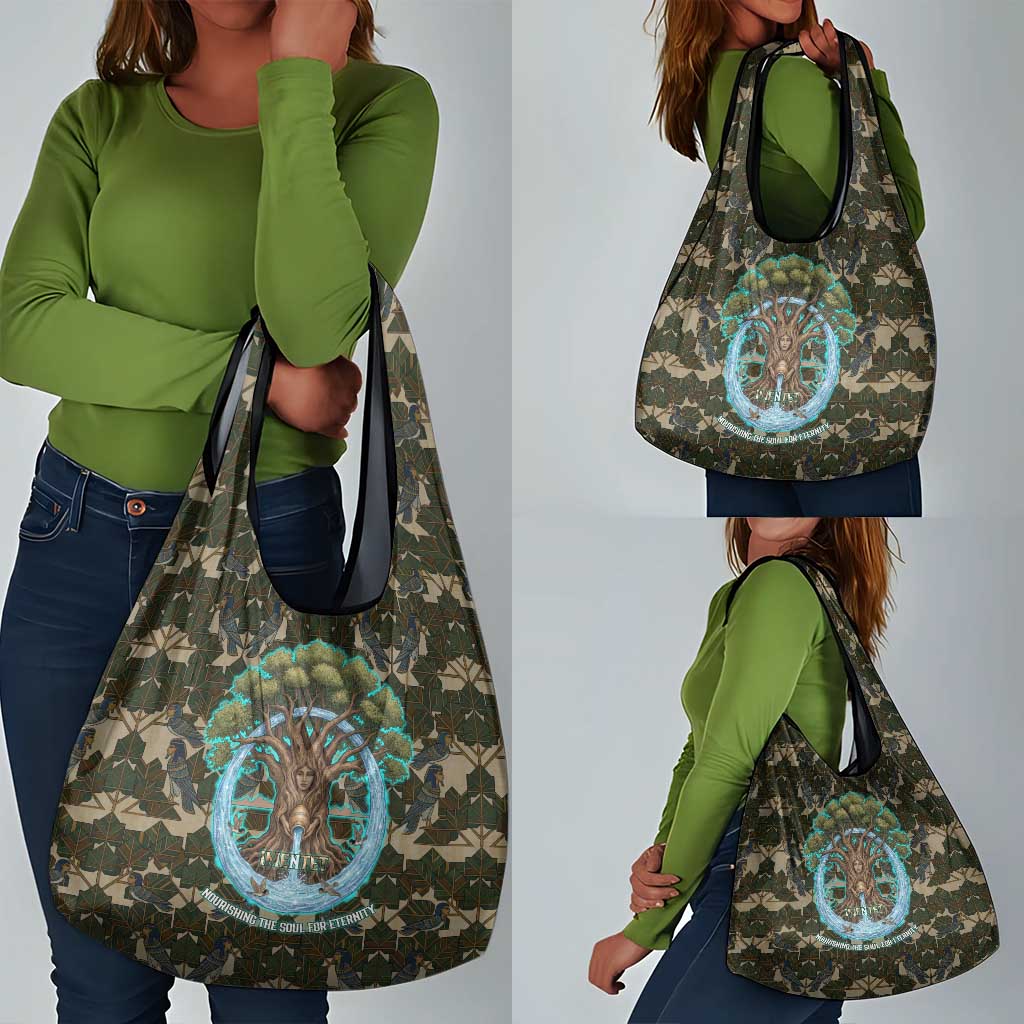 Imentet Egyptian Grocery Bag with Eye of Horus and Eternal Tree in Afterlife