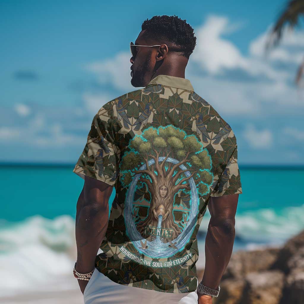 Imentet Egyptian Hawaiian Shirt with Eye of Horus and Eternal Tree in Afterlife