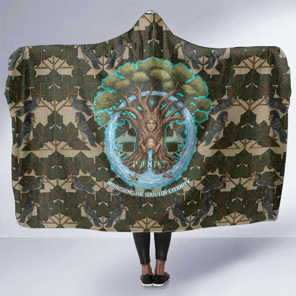 Imentet Egyptian Hooded Blanket with Eye of Horus and Eternal Tree in Afterlife
