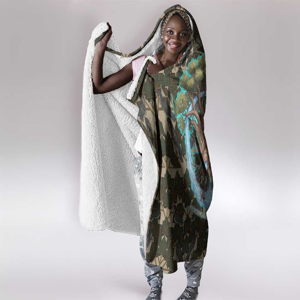 Imentet Egyptian Hooded Blanket with Eye of Horus and Eternal Tree in Afterlife