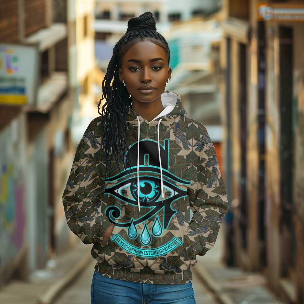 Imentet Egyptian Hoodie with Eye of Horus and Eternal Tree in Afterlife