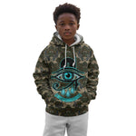 Imentet Egyptian Kid Hoodie with Eye of Horus and Eternal Tree in Afterlife