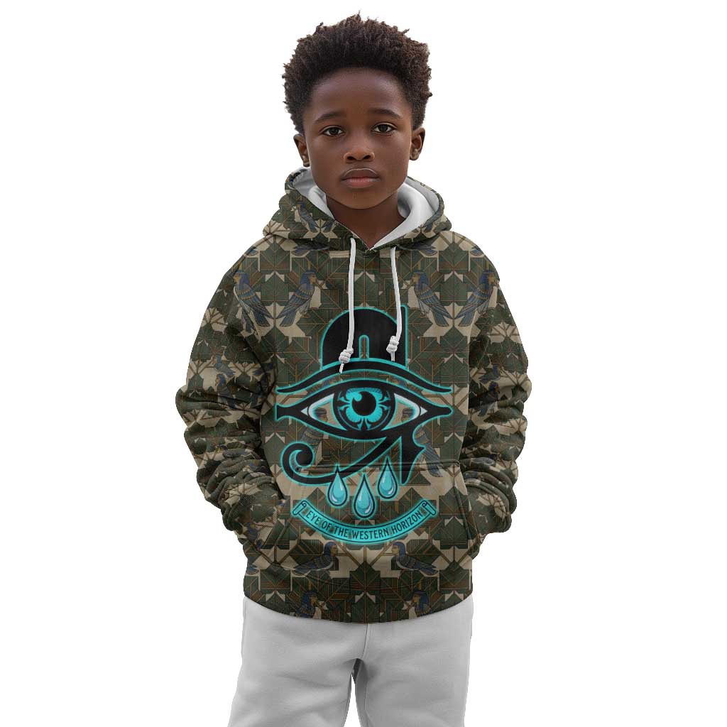 Imentet Egyptian Kid Hoodie with Eye of Horus and Eternal Tree in Afterlife