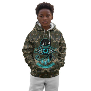 Imentet Egyptian Kid Hoodie with Eye of Horus and Eternal Tree in Afterlife