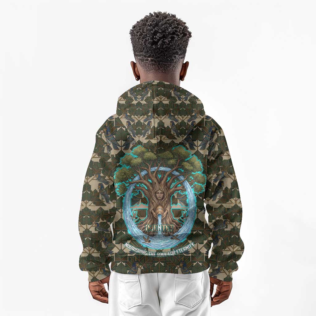 Imentet Egyptian Kid Hoodie with Eye of Horus and Eternal Tree in Afterlife