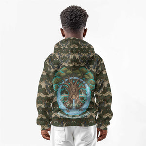 Imentet Egyptian Kid Hoodie with Eye of Horus and Eternal Tree in Afterlife