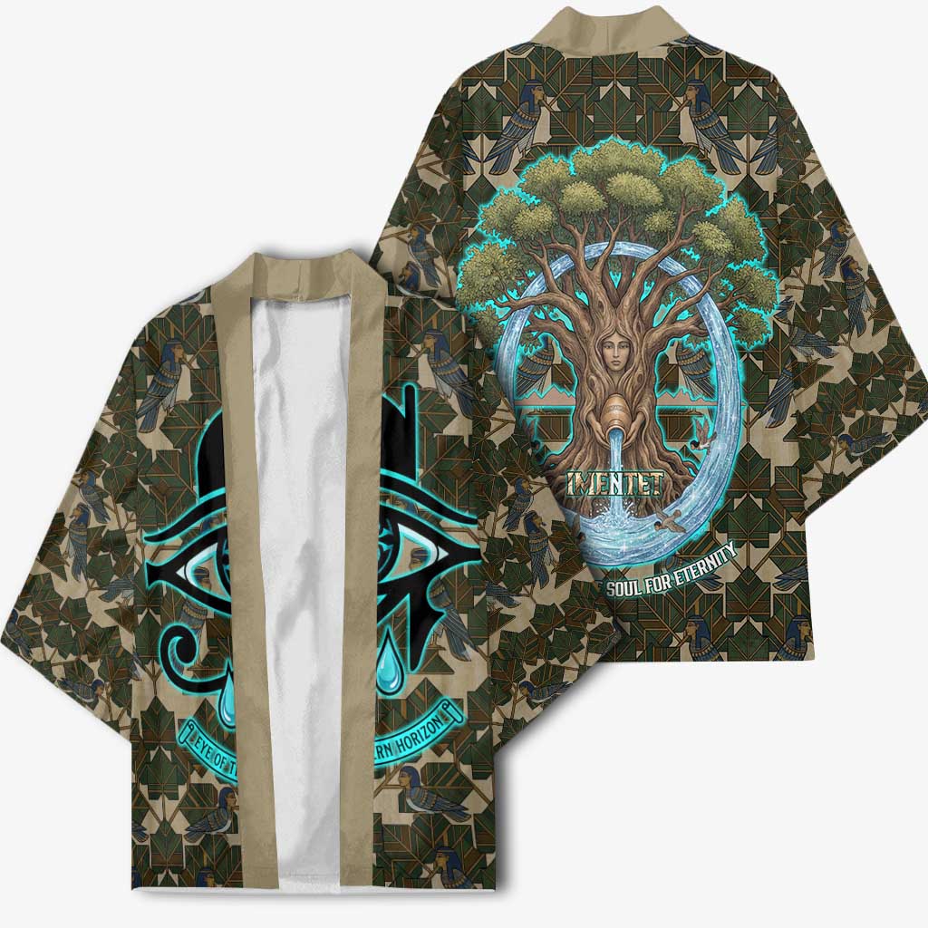 Imentet Egyptian Kimono with Eye of Horus and Eternal Tree in Afterlife