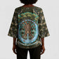 Imentet Egyptian Kimono Sleeve Blouse with Eye of Horus and Eternal Tree in Afterlife