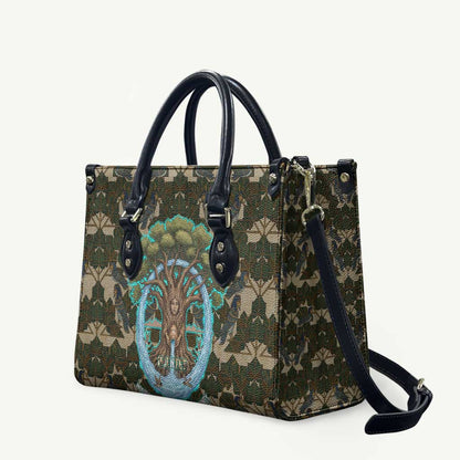 Imentet Egyptian Leather Bag with Eye of Horus and Eternal Tree in Afterlife