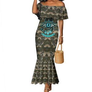 Imentet Egyptian Mermaid Dress with Eye of Horus and Eternal Tree in Afterlife
