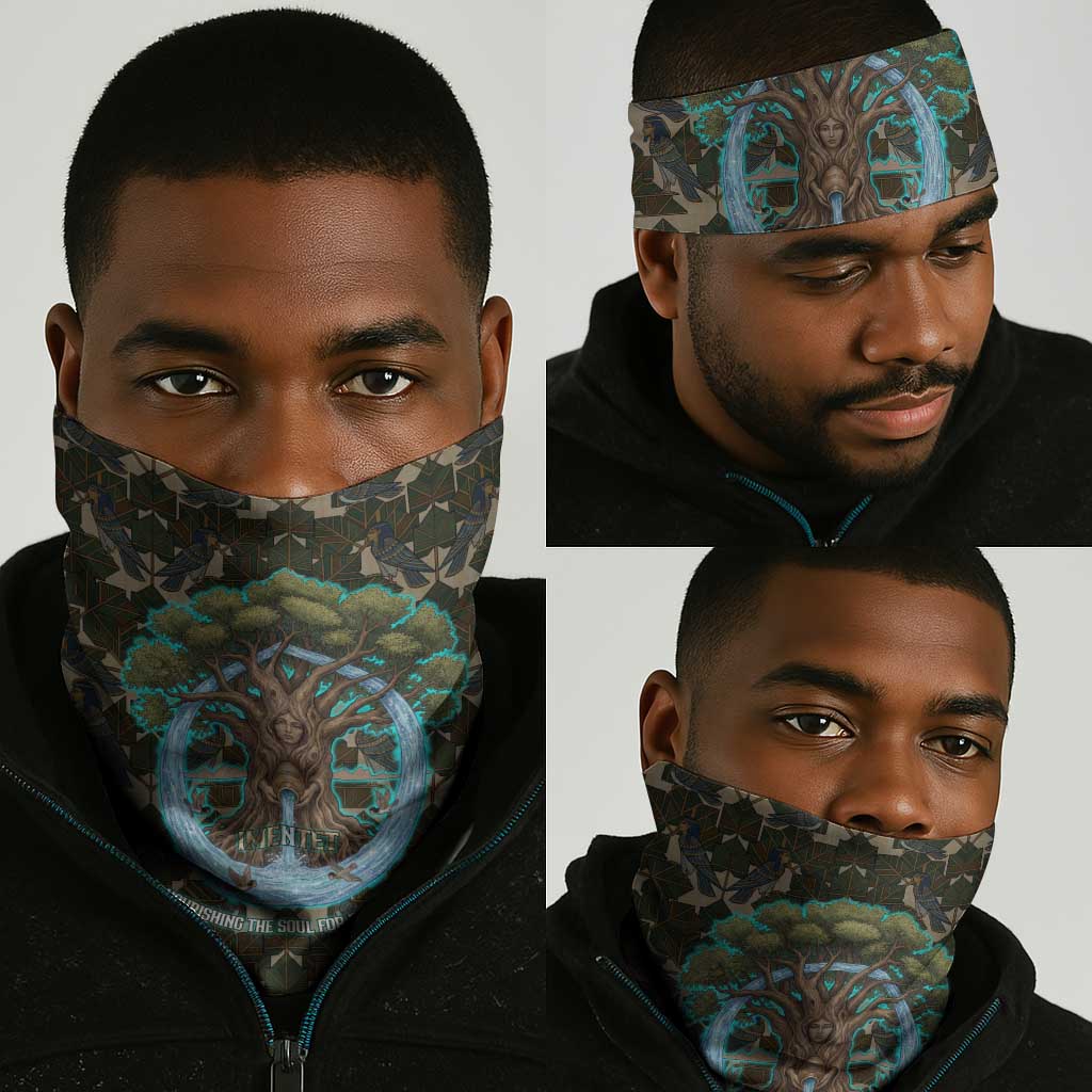 Imentet Egyptian Neck Gaiter with Eye of Horus and Eternal Tree in Afterlife