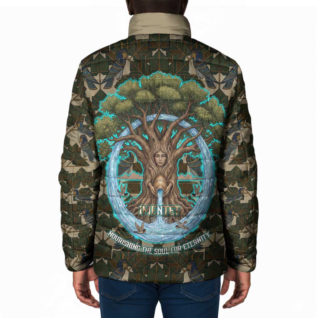 Imentet Egyptian Padded Jacket with Eye of Horus and Eternal Tree in Afterlife