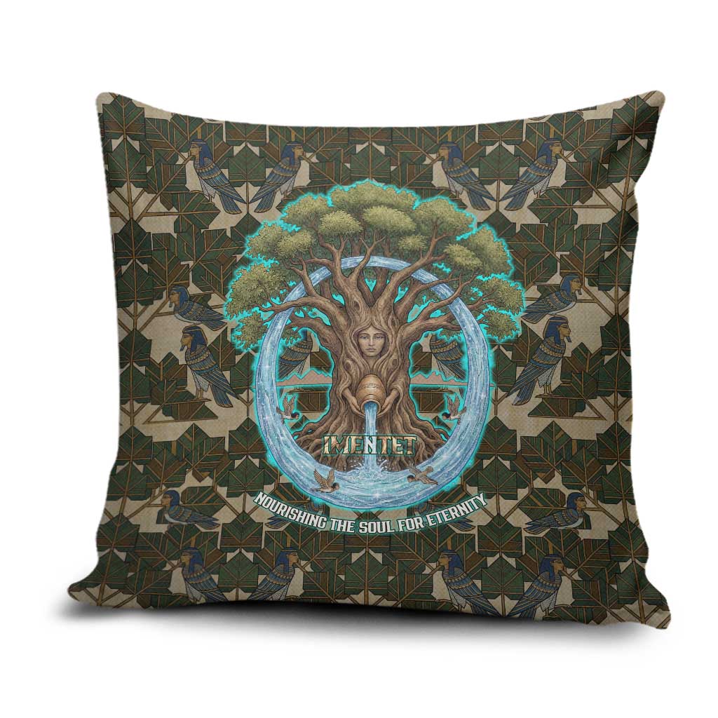Imentet Egyptian Pillow Cover with Eye of Horus and Eternal Tree in Afterlife