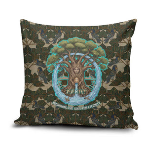 Imentet Egyptian Pillow Cover with Eye of Horus and Eternal Tree in Afterlife