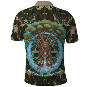 Imentet Egyptian Polo Shirt with Eye of Horus and Eternal Tree in Afterlife