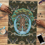 Imentet Egyptian Puzzle with Eye of Horus and Eternal Tree in Afterlife