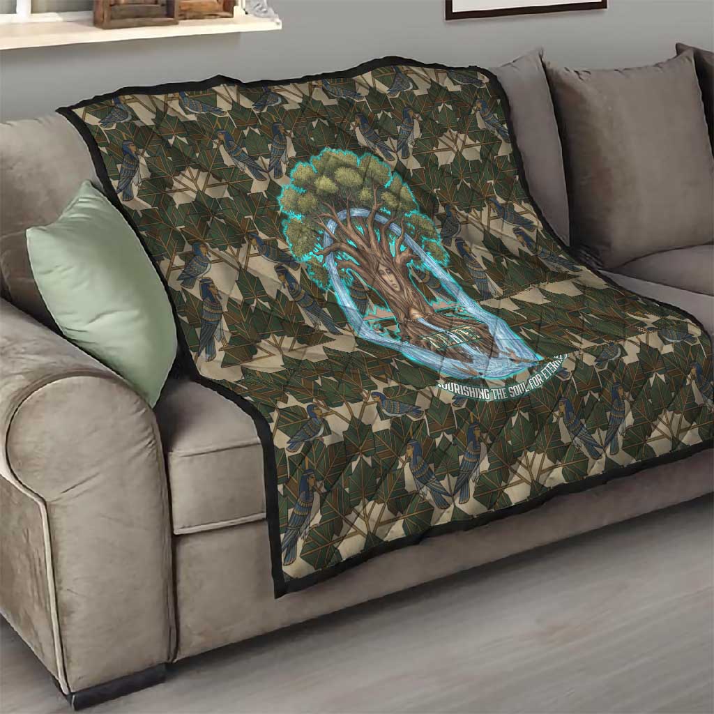 Imentet Egyptian Quilt with Eye of Horus and Eternal Tree in Afterlife