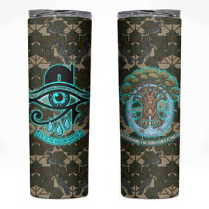 Imentet Egyptian Skinny Tumbler with Eye of Horus and Eternal Tree in Afterlife