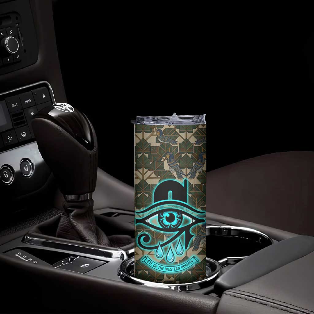 Imentet Egyptian Skinny Tumbler with Eye of Horus and Eternal Tree in Afterlife