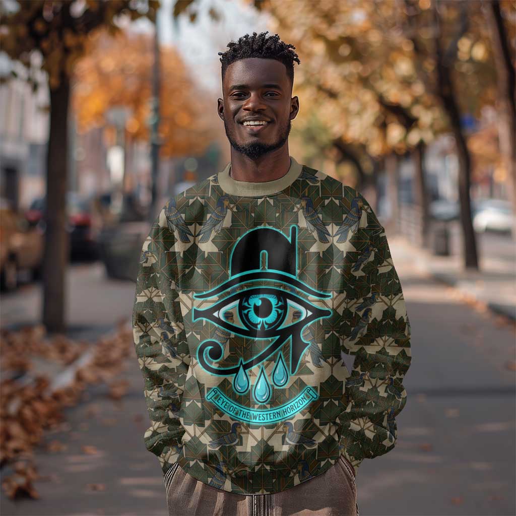 Imentet Egyptian Sweatshirt with Eye of Horus and Eternal Tree in Afterlife