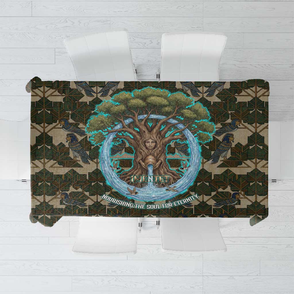 Imentet Egyptian Tablecloth with Eye of Horus and Eternal Tree in Afterlife