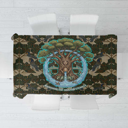 Imentet Egyptian Tablecloth with Eye of Horus and Eternal Tree in Afterlife