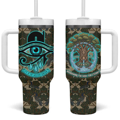 Imentet Egyptian Tumbler With Handle with Eye of Horus and Eternal Tree in Afterlife