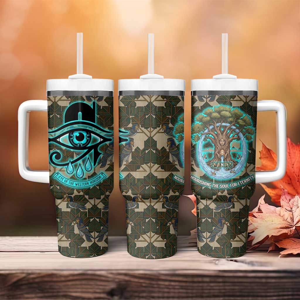 Imentet Egyptian Tumbler With Handle with Eye of Horus and Eternal Tree in Afterlife