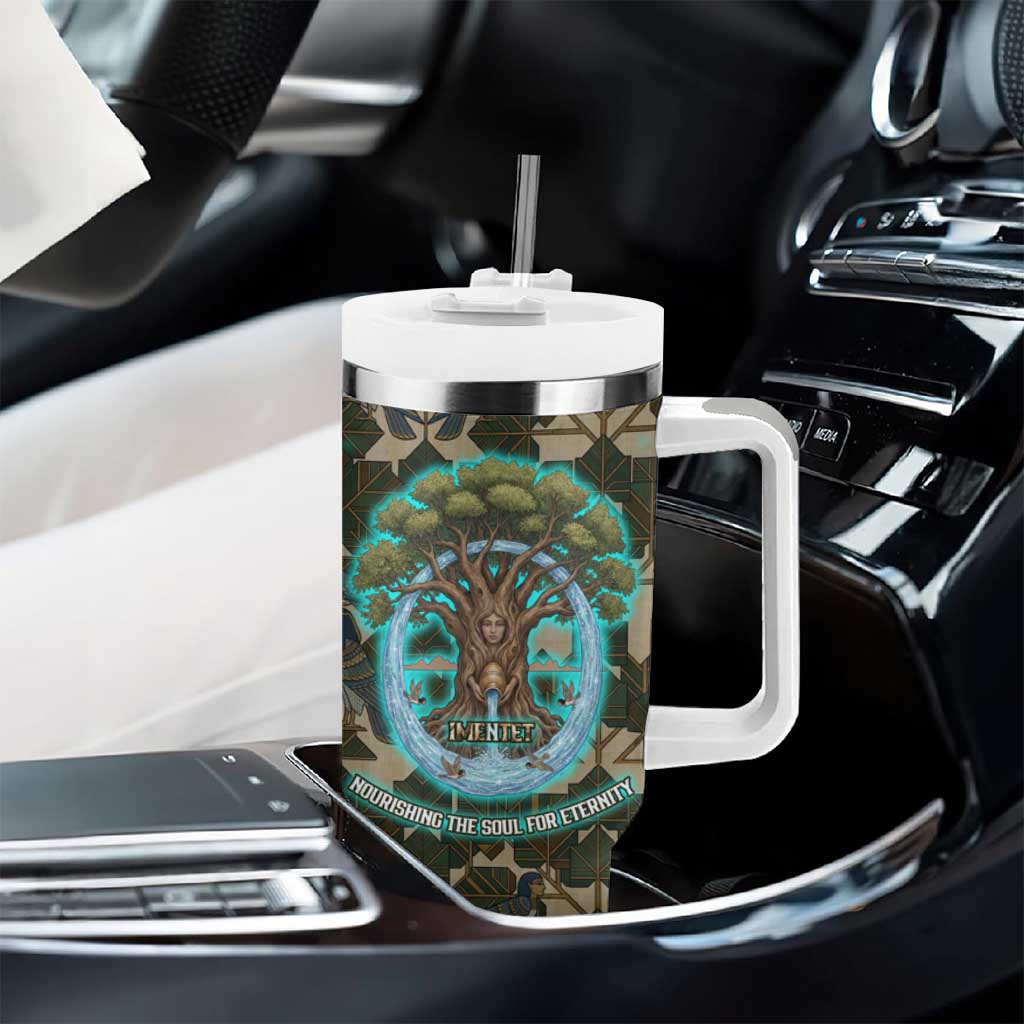 Imentet Egyptian Tumbler With Handle with Eye of Horus and Eternal Tree in Afterlife