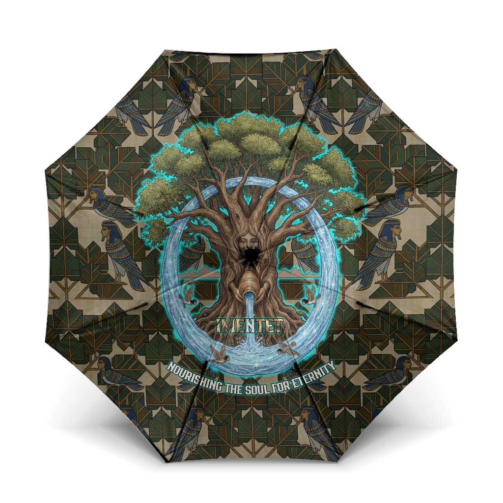 Imentet Egyptian Umbrella with Eye of Horus and Eternal Tree in Afterlife