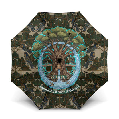 Imentet Egyptian Umbrella with Eye of Horus and Eternal Tree in Afterlife