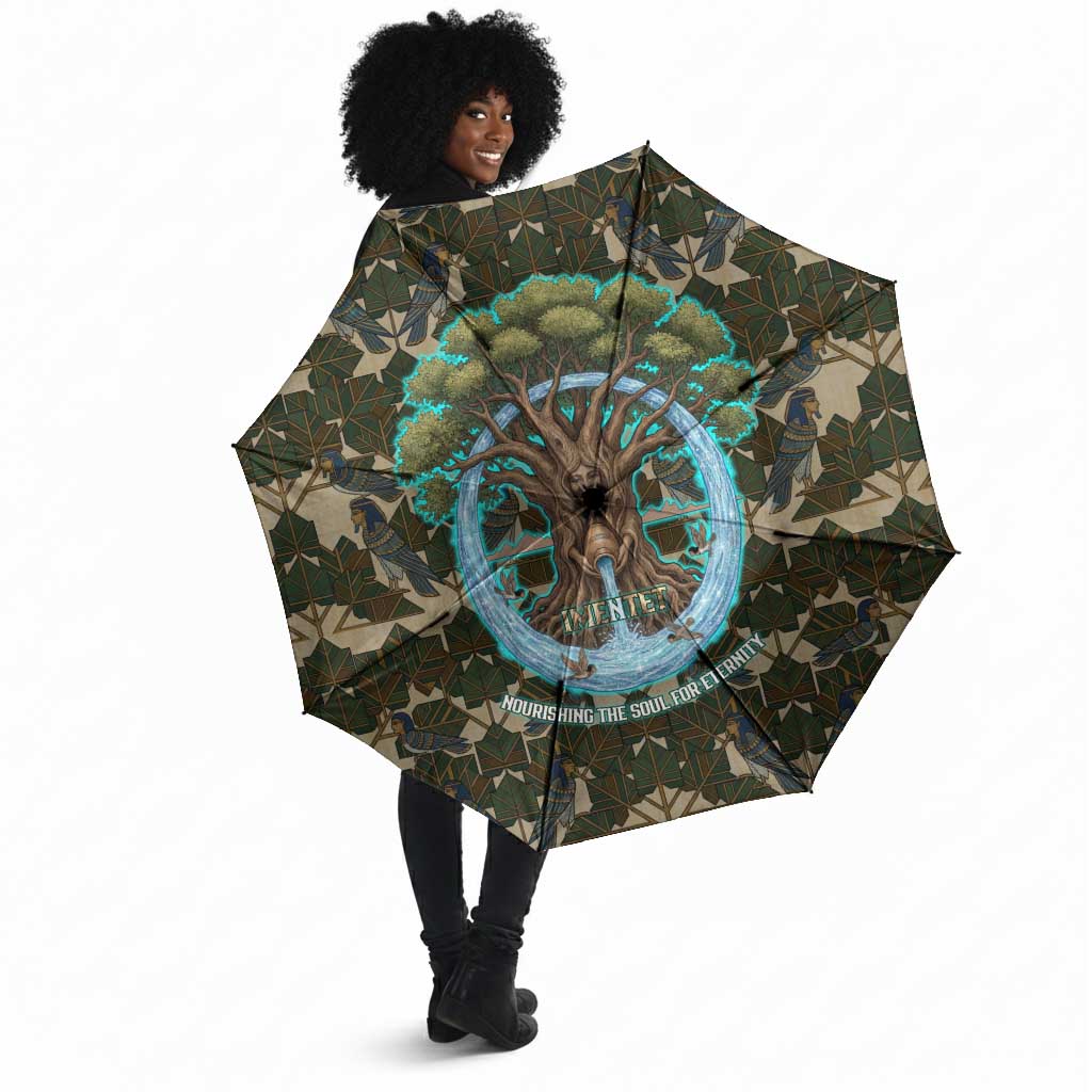 Imentet Egyptian Umbrella with Eye of Horus and Eternal Tree in Afterlife