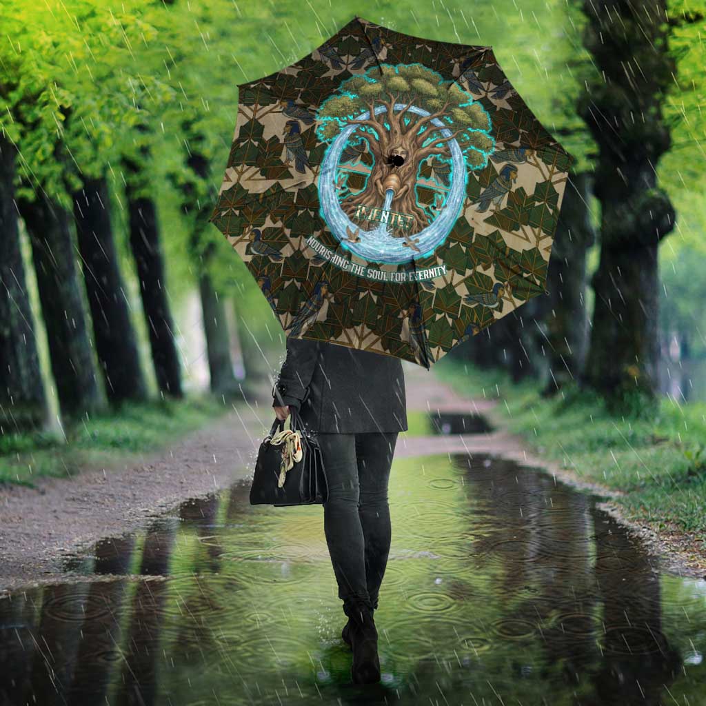 Imentet Egyptian Umbrella with Eye of Horus and Eternal Tree in Afterlife