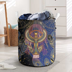Isis Ankh Symbol Laundry Basket with Celestial Wings in Ancient Egyptian Cosmic