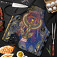 Isis Ankh Symbol Apron with Celestial Wings in Ancient Egyptian Cosmic