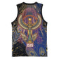 Isis Ankh Symbol Basketball Jersey with Celestial Wings in Ancient Egyptian Cosmic