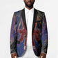 Isis Ankh Symbol Blazer with Celestial Wings in Ancient Egyptian Cosmic