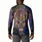 Isis Ankh Symbol Button Sweatshirt with Celestial Wings in Ancient Egyptian Cosmic