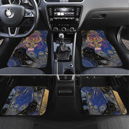 Isis Ankh Symbol Car Mats with Celestial Wings in Ancient Egyptian Cosmic