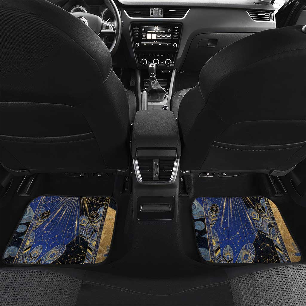 Isis Ankh Symbol Car Mats with Celestial Wings in Ancient Egyptian Cosmic