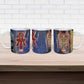 Isis Ankh Symbol Ceramic Mug with Celestial Wings in Ancient Egyptian Cosmic