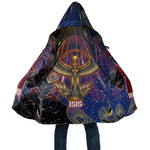 Isis Ankh Symbol Cloak with Celestial Wings in Ancient Egyptian Cosmic