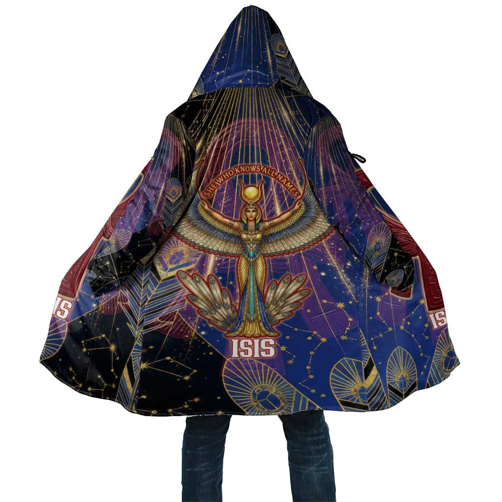 Isis Ankh Symbol Cloak with Celestial Wings in Ancient Egyptian Cosmic