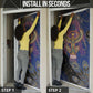 Isis Ankh Symbol Door Cover with Celestial Wings in Ancient Egyptian Cosmic